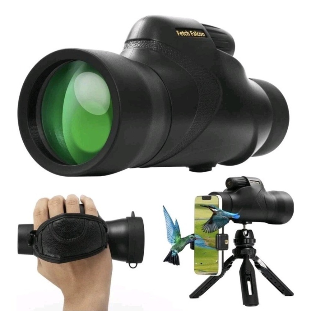NEW Fetch Falcon12x50 IPX7 Nitrogen Filled BAK4 FMC ED Monocular & Accessories
